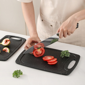 Ensemble de planches à découper en plastique à motif marbré, 3 pièces, antidérapantes, épaisses, rectangulaires, pour la cuisine domestique - Product Image 3