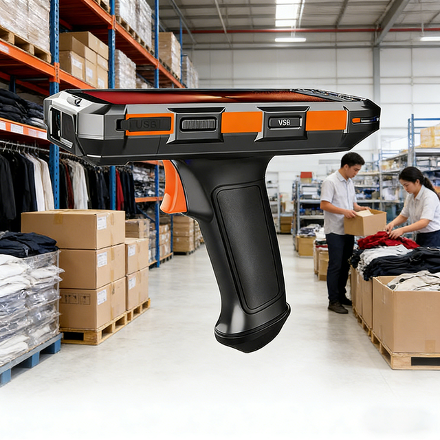 5.5 Inch UHF Rugged PDA with 2D Barcode Scanner RFID NFC 8000mAh Battery Octa-Core 2.0GHz in Stock for Clothing Management