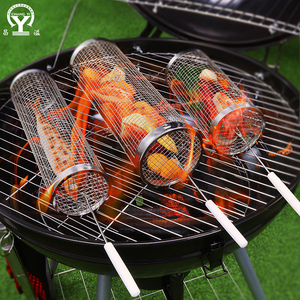 Cesta para Vegetales de Acero Inoxidable para Parrilla, Parrilla Portátil con Ruedas para Asar, Accesorios para Barbacoa, Herramientas Resistentes al Agua y al Calor - Product Image 5