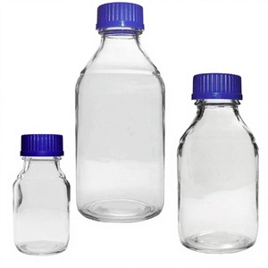 Frasco de Laboratorio Azul, Botella de Reactivo Graduada, Recipiente de Almacenamiento con Tapa de Rosca, Frasco Redondo de Laboratorio - Product Image 3