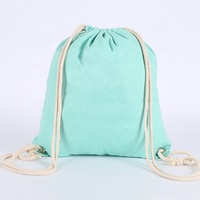 Sac à cordon coloré à impression supérieure avec logo personnalisé petit grand sac à dos promotionnel en toile de coton à cordon