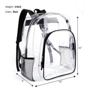 <span class=keywords><strong>Sac</strong></span> <span class=keywords><strong>à</strong></span> <span class=keywords><strong>dos</strong></span> personnalisé avec logo, en PVC robuste, transparent, avec cadre interne, fermeture éclair, port USB, sangle renforcée pour l'école et l'université - Product Image 3
