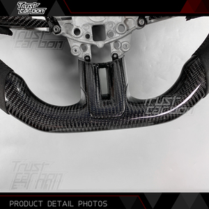 Volante Deportivo Personalizado de Fibra de Carbono con LED y Agarre de Microfibra para Ford Mustang GT500 GT350 2015-2023 GT Shelby - Product Image 5