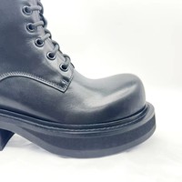 Bottes décontractées professionnelles personnalisées en cuir de vachette pour femme, rehaussantes, avec bande élastique à la cheville, respirantes, à talon carré, pour l'automne