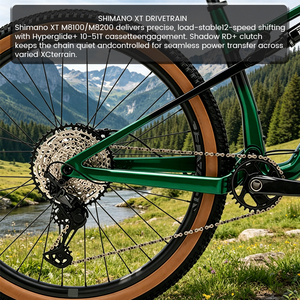Vélo de montagne tout suspendu en carbone 29 pouces léger pour course MTB <span class=keywords><strong>FOX</strong></span> Shimano XT 12 vitesses - Product Image 4
