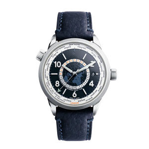 Reloj Mecánico Automático GMT Unisex con Logotipo Personalizado, Cristal de Zafiro, Resistente al Agua 5BAR, Caja de Aleación, Correa de Cuero, Hora Mundial - Product Image 3