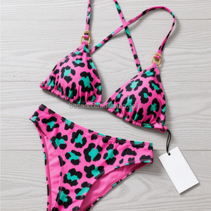 Op Maat Gemaakte Braziliaanse Bikini <span class=keywords><strong>Sex</strong></span> Dames Badmode Luipaardprint 2-delige Set Voor Baden Xl Maat Private Label Zomer Strand - Product Image 2