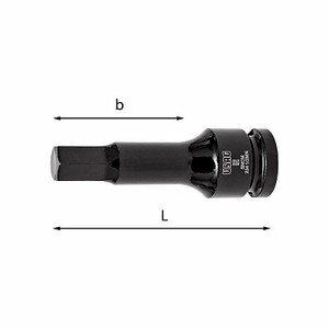 Usag <b>Socket</b> 10x55 Mm 1/2 In Drive Hex Industrial Grade Straight Handle Iso 1174-2 - Product Image 1