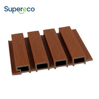 218X24mm 3D Slat Design Revêtement mural extérieur ignifuge Panneau mural co-extrusion