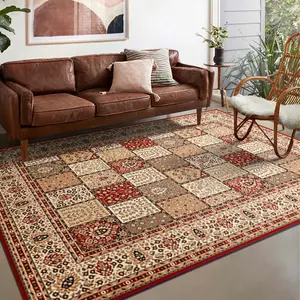 Kustom Turki Tradisional Pola Otentik Non-Slip Kustom 3D Boho Pedesaan Ruang Tamu Lantai Karpet Karpet untuk Ruang Tamu/