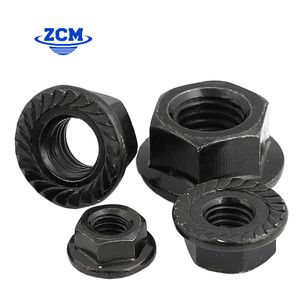 Écrous à bride hexagonale dentelés en acier au carbone M6 M8 M12 DIN6923, oxyde noir, grade 4.8/8.8/10.9/12.9, échantillon gratuit - Product Image 3