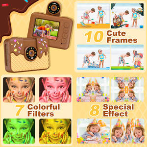 Appareil <span class=keywords><strong>photo</strong></span> numérique rose/bleu pour enfants, idéal pour les photos et vidéos autoportées, et pour regarder ou jouer au football et aux coupes du monde. - Product Image 5