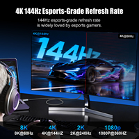 Câble USB C vers DP 8K60Hz 4K144Hz, 32,4 Gbps, haute vitesse, type C vers DP pour ordinateur portable de jeu, smartphone, moniteur HDTV