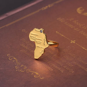 Bague de cartes acryliques pour hommes et femmes, bijou ethnique, doré, Hip-Hop, <span class=keywords><strong>réglable</strong></span> avec strass, accessoire en cuivre, de haute qualité, cadeau - Product Image 1