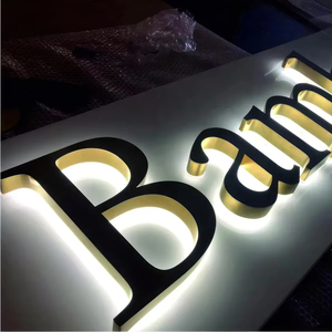 Ổn định loại siêu bền nhỏ gọn và dễ dàng để cài đặt túi nhựa cỏ bia dấu hiệu Backlit nhôm tùy chỉnh kênh chữ - Product Image 1