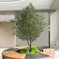 Grand arbre d'olivier artificiel réaliste suspendu, fait main, résistant aux UV, écologique, ignifuge, moderne, pour intérieur