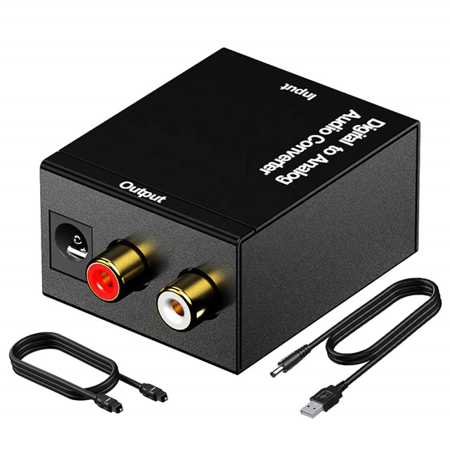 SYONG S-DAC-201 Digital Analog Audio Converter DAC Digital Optical Analog L/R RCA Converter Toslink Optical 3.5mm Jack Adapter