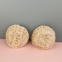 Balle de bain en sisal naturel, éponge de douche en chanvre, loofahs, pouf en maille, brosse douce pour le corps, balle exfoliante en sisal et en fibre de ramie, kits de bain