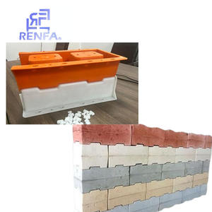Cetakan Bata Interlock Silikon Plastik Berongga Desain Baru dari Pabrik RF, Cetakan Semen Beton Manual untuk Bata Berongga, Dijual Laris - Product Image 1