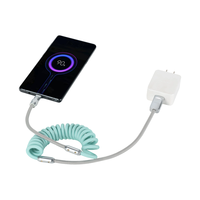 Vente chaude Enroulé Rétractable Données Usb Câble Aviation En Alliage De Zinc Sprial USB à Type C Chargeur De Voiture Avec Tresse Blindage
