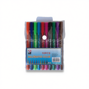 Mnj Colored Ballpoint Pens 10Pcs Assorted Colors For Writing And Drawing - Product Image 1