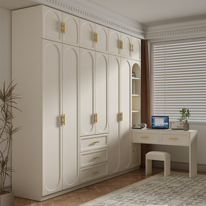 Armadio in Stile Europeo Francese Color Crema con Ante a Battente per Camere da Letto, Produzione Diretta - Product Image 5