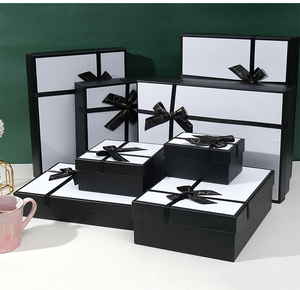 Nắp Và Đáy Hộp Các Tông In Logo Tùy Chỉnh Hộp Giấy Bao Bì Quà Tặng Sang Trọng Kèm Nơ Ruy Băng - Product Image 3