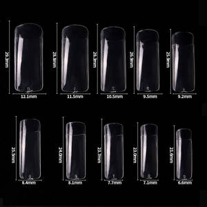 Pointes d'Ongles Artificiels Professionnelles en ABS à Couverture Complète et Demi-Couverture pour French Manucure, en Capsules d'Acrylique Transparentes pour les Doigts - Product Image 2