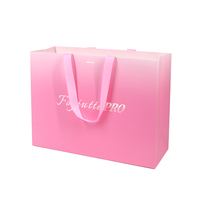 Sac en papier personnalisé de luxe avec logo en feuille d'or, mat, gaufré, laminé, grand, moyen, blanc, solide, pour magasin de vêtements, sac de shopping