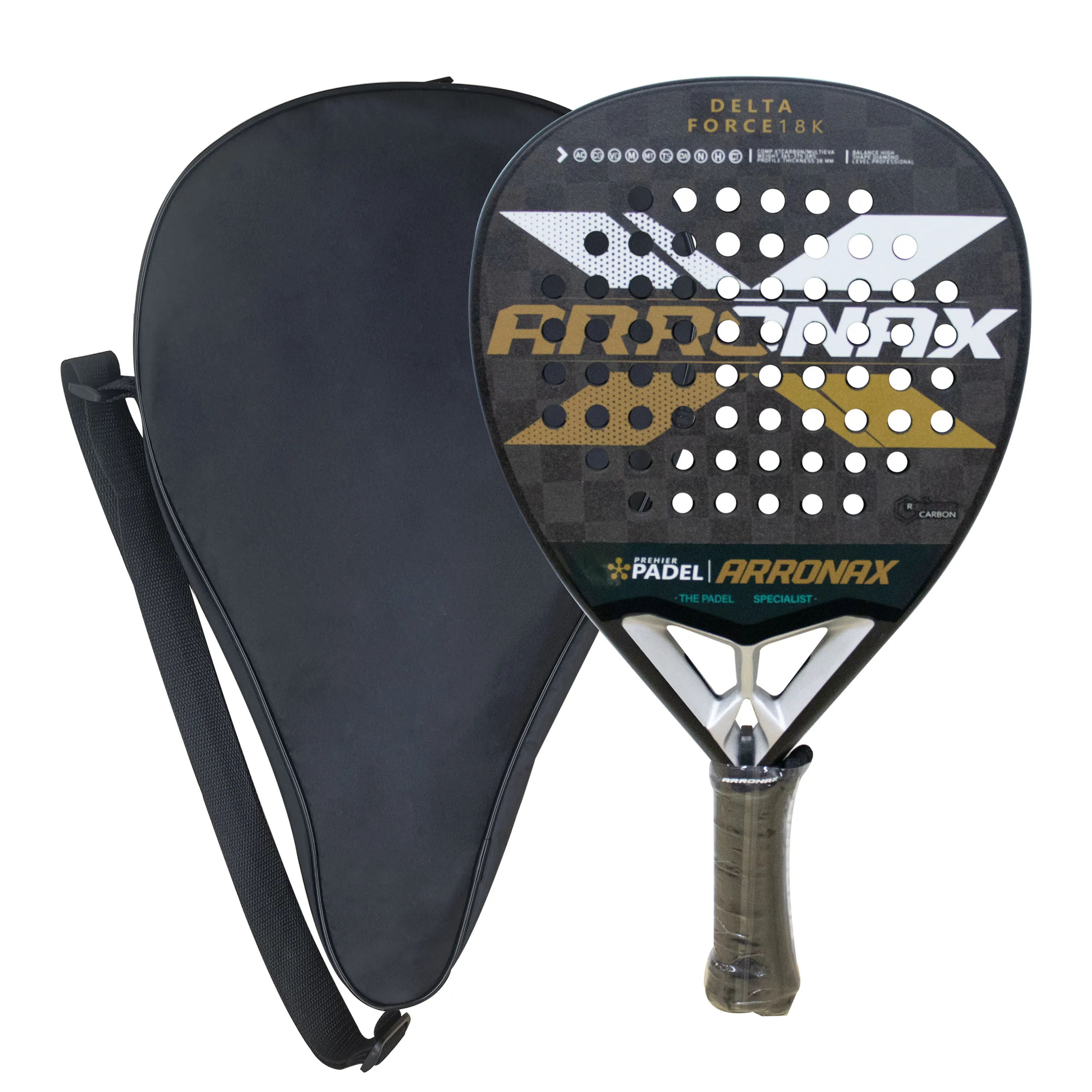 Hoge Kwaliteit 12K 18K Carbon Custom Diamant Vorm Hoofd Paddle De Padel Tennis Racket