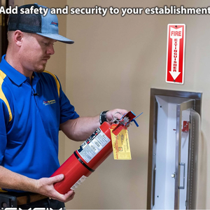 Señal de flecha para <span class=keywords><strong>extintor</strong></span> de incendios, señal de carretera de aluminio reflectante personalizada de 12*4 pulgadas para el lado de la calle y la residencia privada, señal interior - Product Image 3