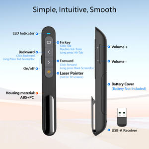 Presentador Inalámbrico Norwii N27 BLE de Bajo Precio con Logotipo Personalizado, Puntero Láser de Larga Distancia con Cambiador de Diapositivas de PowerPoint - Product Image 6