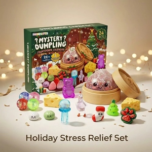 Hot <b>Sale</b> 2026 Christmas <b>Advent</b> <b>Calendar</b> Kids Version 24 Days Surprise Mysterious Blind Box Soft TPR Mochi Fudge Toy Set - Product Image 4
