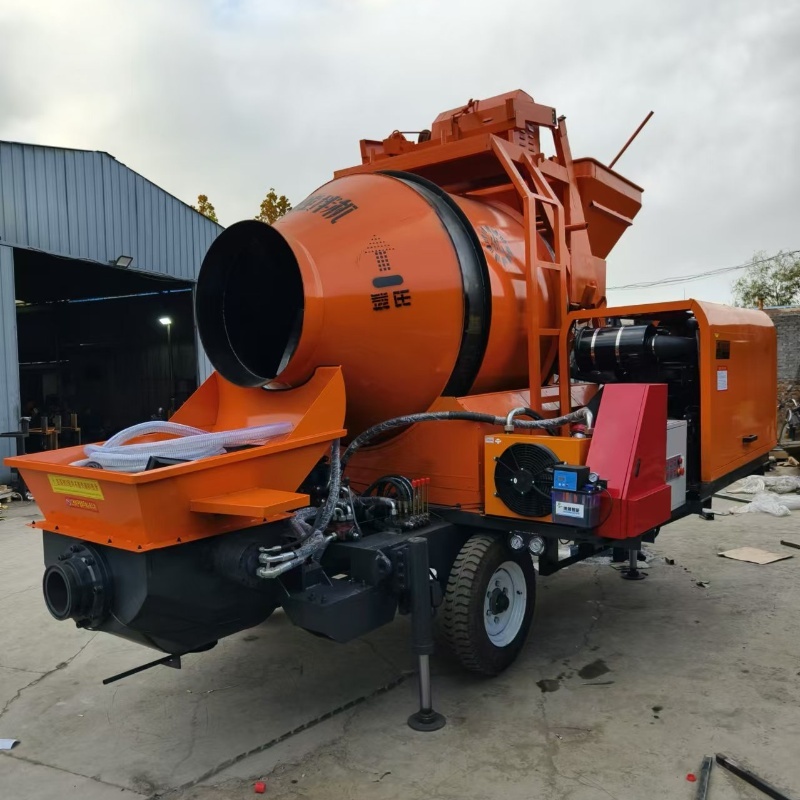 Portable Diesel Concrete Mixer with Pump
