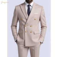 Costume Homme Sur Mesure Croisé 2 Pièces en Mélange TR Infroissable pour Affaires, Mariages, Bals de Promo et Services OEM ODM