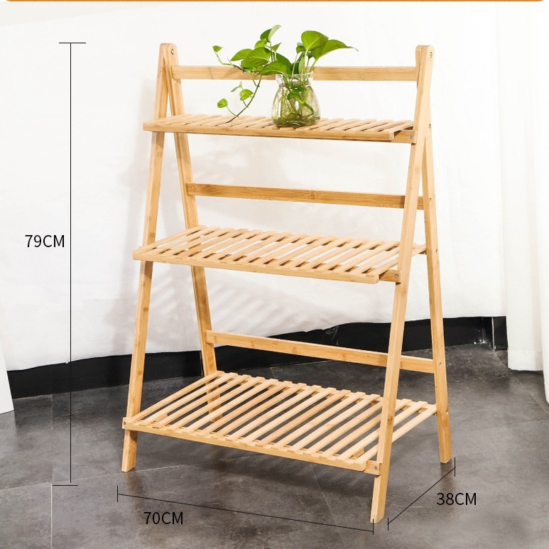 Soporte para flores plegable de tres capas mejorado y reforzado