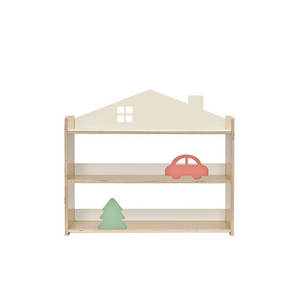 Présentoir de jouets en bois écologique meubles pour bébé Fiesta organisateur de stockage de jouets avec sécurité bas troisième niveau 850*300*120 école - Product Image 1