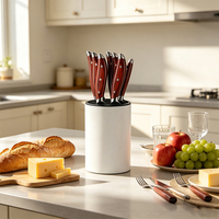 Haute Qualité 15PCS Ustensiles De Cuisine Commercial Personnalisé En Acier Inoxydable Chef de Cuisine Couteaux Set Avec Bloc De Bois
