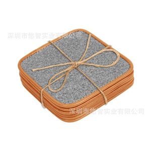 Creative square felt coasters, heat-resistant and non-slip <b>table</b> <b>mats</b>, promotional gift placemats. - Product Image 5