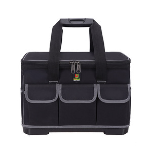 Sac à outils portable en toile Oxford épaisse avec fermeture éclair pour électriciens et charpentiers, idéal pour le rangement et les réparations (vente en gros) - Product Image 2