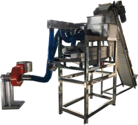 Machine à peler en acier inoxydable 100 kg/h, machine à peler les fèves de cacao professionnelle