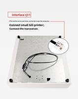 Tiroir-caisse métallique WUXIN 405 avec double fente pour chèques, 3 serrures, plateau de caisse enregistreuse, système POS RJ45, noir et blanc, garantie 1 an