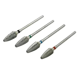 5 fraises coniques en carbure de tungstène, tige de 3/32 pouces, pour outil rotatif, polissage dentaire, embouts de perceuse à ongles - Product Image 5