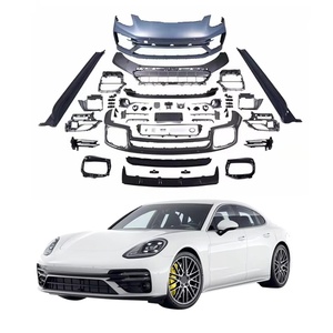 Kit carrosserie style TurboS 2017-2021 avec phares antibrouillard, pare-chocs avant, embouts de lèvre arrière, calandre de voiture, modification à visser pour 971 Nouveau - Product Image 1