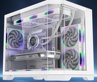 Gabinete para PC Gaming de Escritorio Semitorre SNOWMAN CS090 de Alta Calidad con Logotipo Personalizado, Nuevo Diseño, Paneles de Vidrio en Tres Lados y Formato MATX, Disponible en Stock