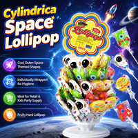 Sucettes sur le thème de l'espace, sucettes en forme de fusée et de planète 3D, bonbons durs fruités colorés pour les enfants, fête spatiale, vente en gros