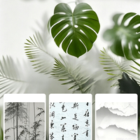 Plaque décorative translucide en résine PETG à motif bambou effet craquelé, personnalisée OEM pour projets hôteliers et cloisons