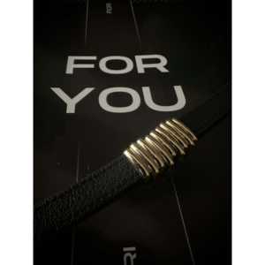 Ceinture en métal pour femme Fiori, boucle en alliage fin, style décontracté, aspect cuir noir, extensible, s'adapte à votre silhouette - Product Image 2