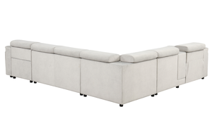 Sofá Seccional Reclinable Eléctrico de Estilo Moderno en Color Beige - Product Image 3