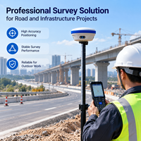 Penerima GNSS RTK Presisi Tinggi 1408 Kanal AR Visual Stakeout IMU Tilt Peralatan Survei GPS